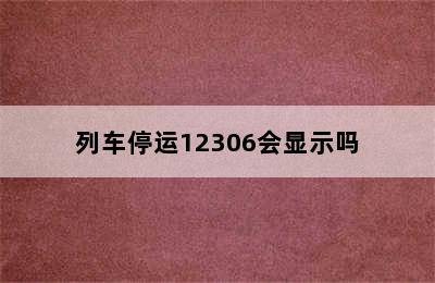 列车停运12306会显示吗