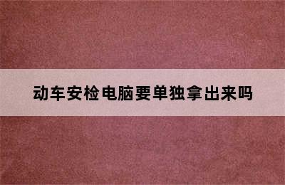 动车安检电脑要单独拿出来吗