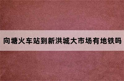 向塘火车站到新洪城大市场有地铁吗