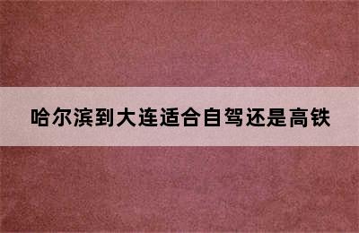 哈尔滨到大连适合自驾还是高铁