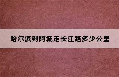 哈尔滨到阿城走长江路多少公里