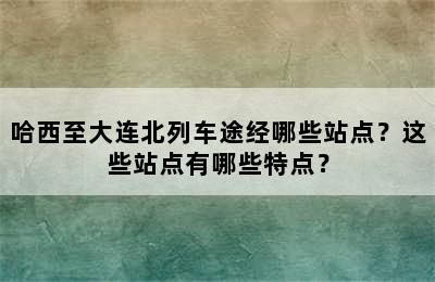 哈西至大连北列车途经哪些站点？这些站点有哪些特点？