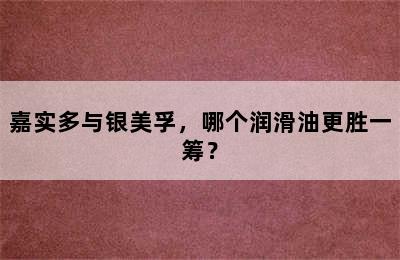 嘉实多与银美孚，哪个润滑油更胜一筹？