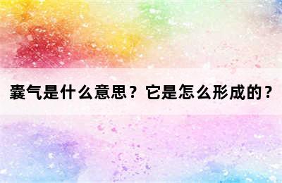 囊气是什么意思？它是怎么形成的？