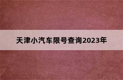 天津小汽车限号查询2023年