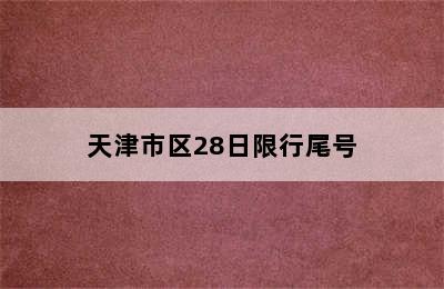 天津市区28日限行尾号