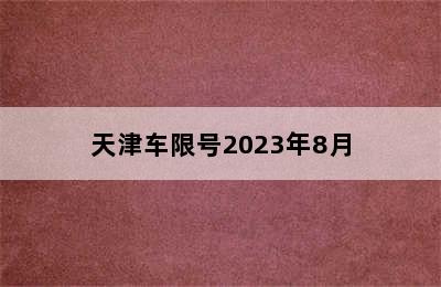 天津车限号2023年8月