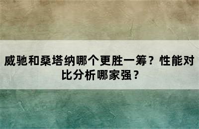 威驰和桑塔纳哪个更胜一筹？性能对比分析哪家强？