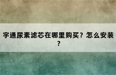 宇通尿素滤芯在哪里购买？怎么安装？