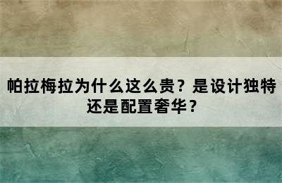 帕拉梅拉为什么这么贵？是设计独特还是配置奢华？