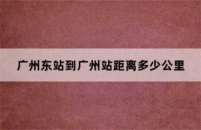 广州东站到广州站距离多少公里