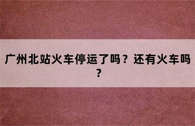 广州北站火车停运了吗？还有火车吗？