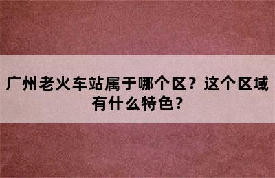 广州老火车站属于哪个区？这个区域有什么特色？