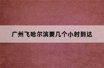 广州飞哈尔滨要几个小时到达