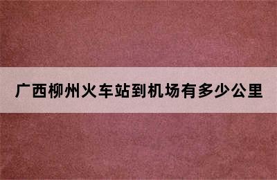 广西柳州火车站到机场有多少公里