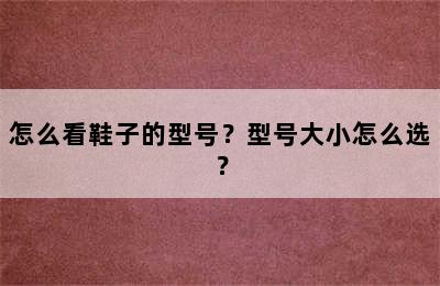 怎么看鞋子的型号？型号大小怎么选？