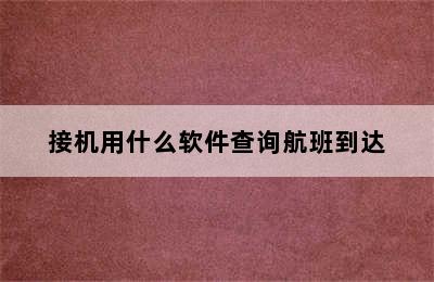 接机用什么软件查询航班到达