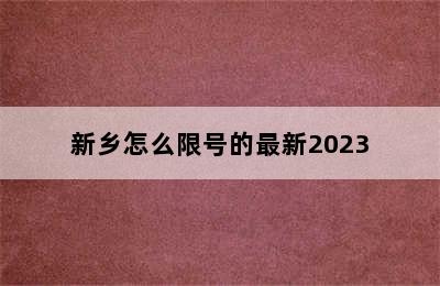 新乡怎么限号的最新2023