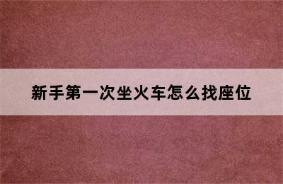 新手第一次坐火车怎么找座位