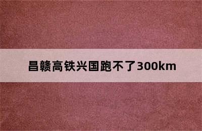 昌赣高铁兴国跑不了300km