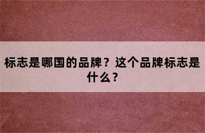 标志是哪国的品牌？这个品牌标志是什么？