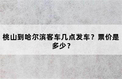 桃山到哈尔滨客车几点发车？票价是多少？