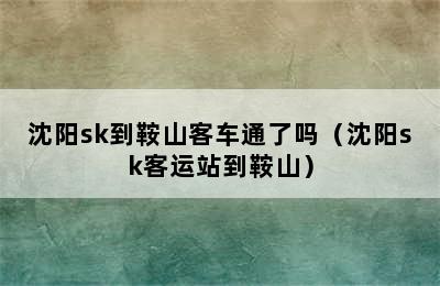 沈阳sk到鞍山客车通了吗（沈阳sk客运站到鞍山）