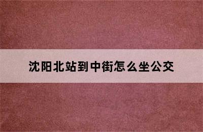 沈阳北站到中街怎么坐公交