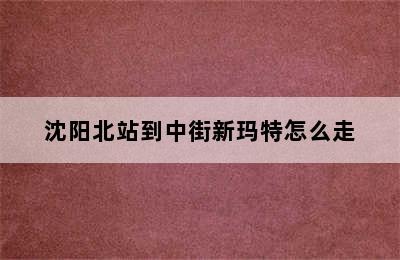 沈阳北站到中街新玛特怎么走