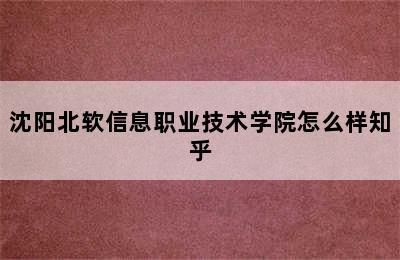 沈阳北软信息职业技术学院怎么样知乎