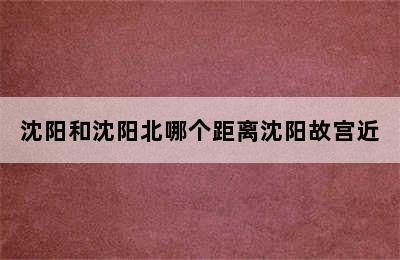 沈阳和沈阳北哪个距离沈阳故宫近