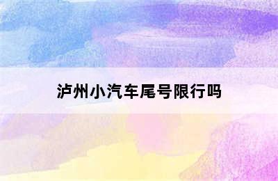 泸州小汽车尾号限行吗