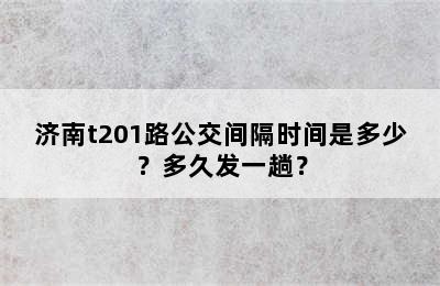 济南t201路公交间隔时间是多少？多久发一趟？