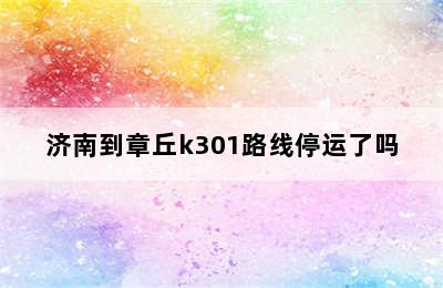 济南到章丘k301路线停运了吗