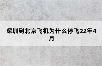 深圳到北京飞机为什么停飞22年4月