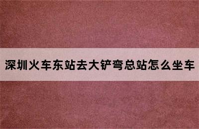 深圳火车东站去大铲弯总站怎么坐车