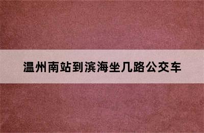 温州南站到滨海坐几路公交车