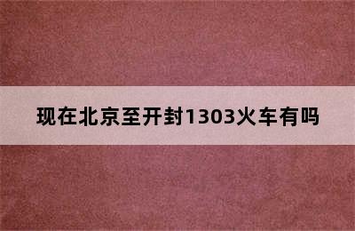 现在北京至开封1303火车有吗