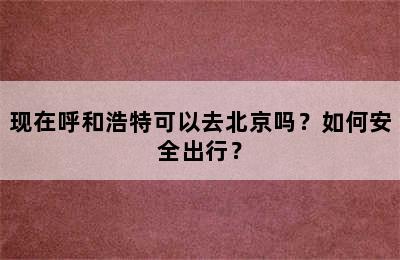 现在呼和浩特可以去北京吗？如何安全出行？