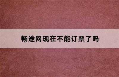 畅途网现在不能订票了吗