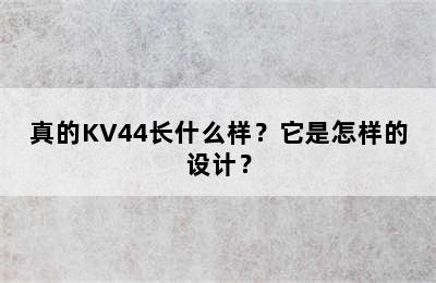 真的KV44长什么样？它是怎样的设计？