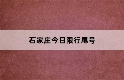 石家庄今日限行尾号