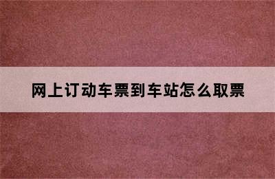 网上订动车票到车站怎么取票