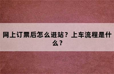 网上订票后怎么进站？上车流程是什么？