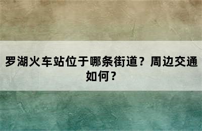 罗湖火车站位于哪条街道？周边交通如何？