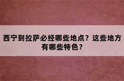 西宁到拉萨必经哪些地点？这些地方有哪些特色？