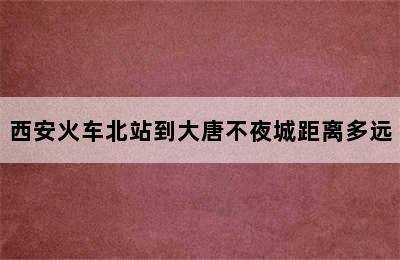 西安火车北站到大唐不夜城距离多远