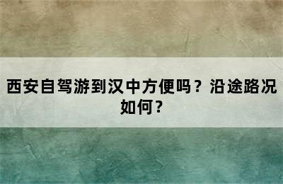 西安自驾游到汉中方便吗？沿途路况如何？