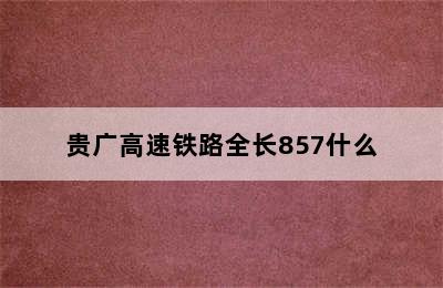 贵广高速铁路全长857什么