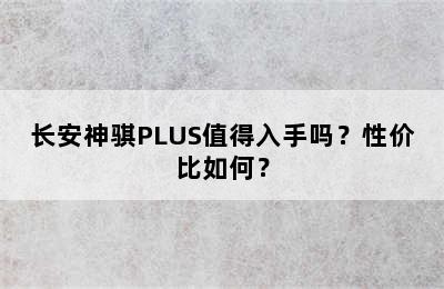 长安神骐PLUS值得入手吗？性价比如何？